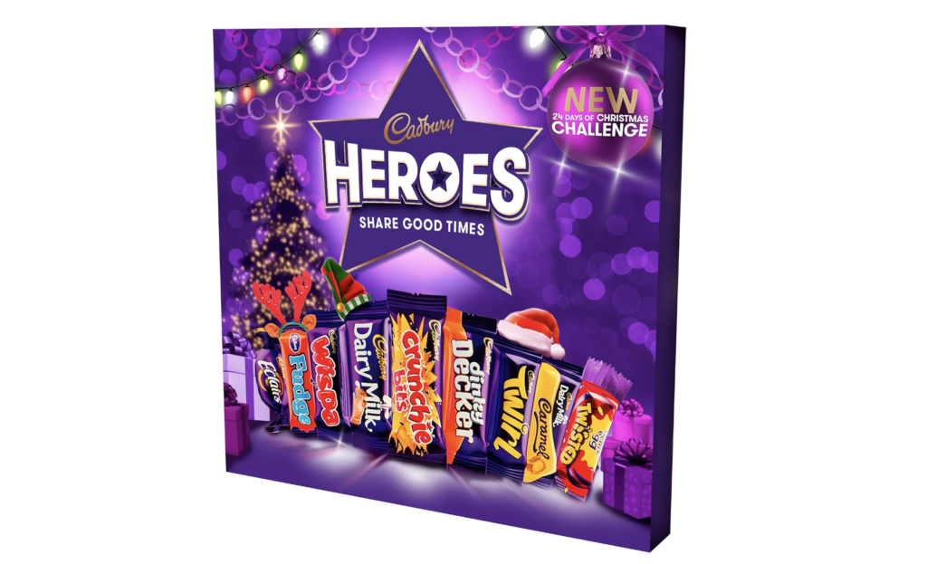 cadbury heroes advent calendar, chocolate advent calendar